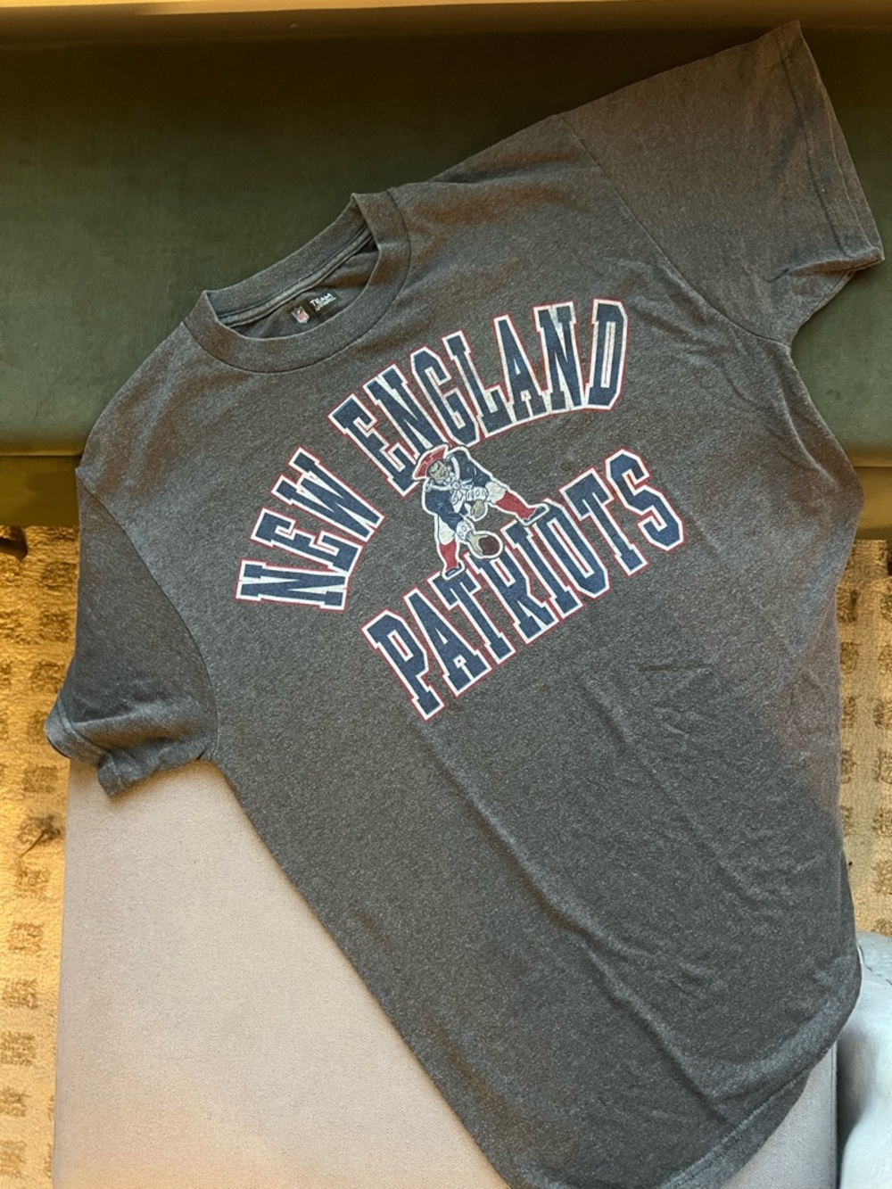 NFL New England Patriots Charcoal Gray Short Sleeve Tee